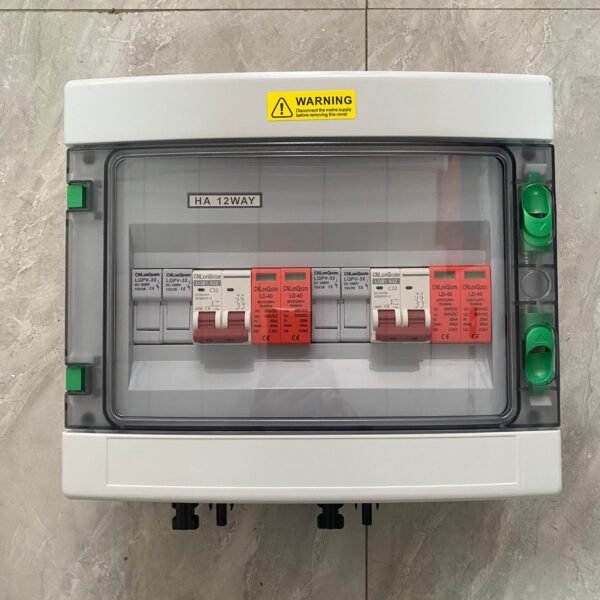 YanGao Box Solar PV Combiner Box for 1 String Solar Panel DC 1000V 1in 1out with DC Isolator Switch 15A Gpv Fuse
